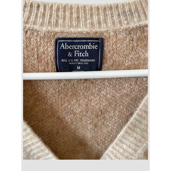 Abercrombie & Fitch Women’s Medium Tan Cream Leopard Cardigan Sweater - Picture 5 of 10